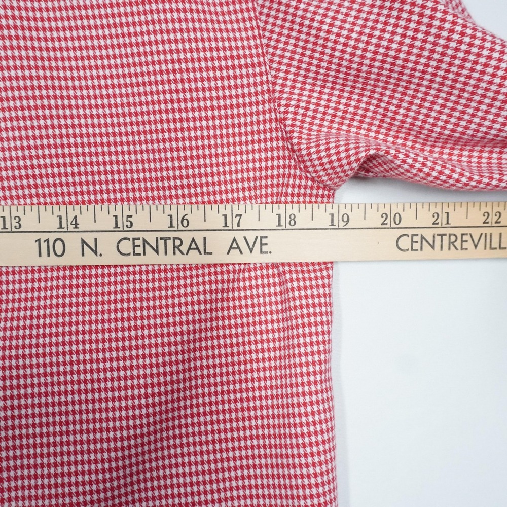 VTG Kelly's Kids Red White Gingham Button Down Shirt Long Sleeve Size‎ L 10-12 - Picture 7 of 9